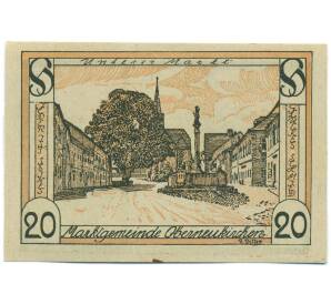 20 геллеров 1920 года Австрия — община Обернойкирхен (Нотгельд) — Фото №1