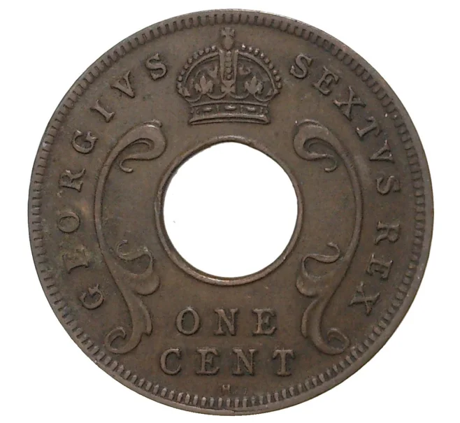 Монета 1 цент 1951 года Британская Восточная Африка (Артикул M2-37707)