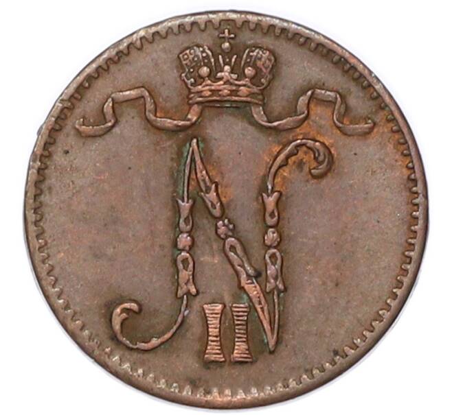 Монета 1 пенни 1907 года Русская Финляндия (Артикул: M1-68990) — Фото №2
