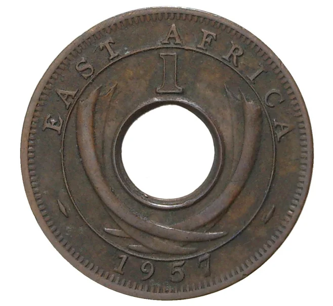 Монета 1 цент 1957 года Британская Восточная Африка (Артикул M2-37776)