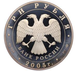 3 рубля 2005 года СПМД «625 лет Куликовской битве» — Фото №2