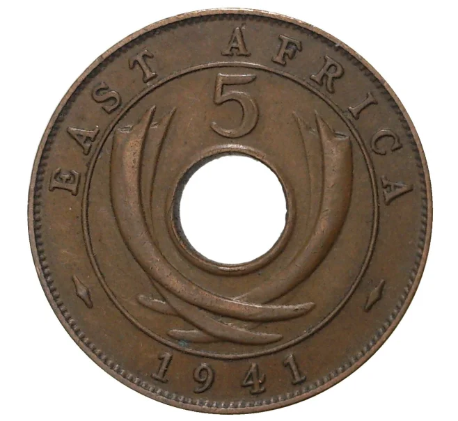 Монета 5 центов 1941 года Британская Восточная Африка (Артикул M2-37780)