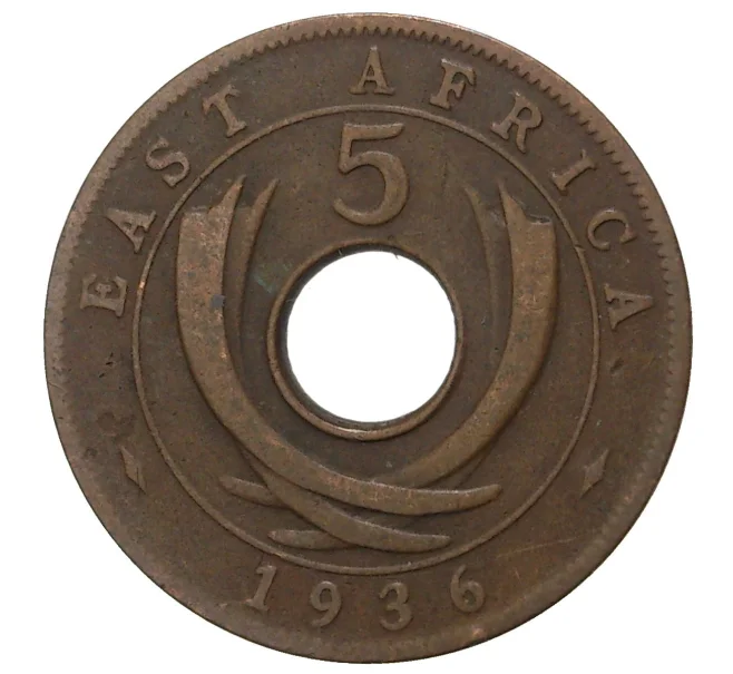 Монета 5 центов 1936 года Британская Восточная Африка (Эдвард VIII) (Артикул M2-37781)