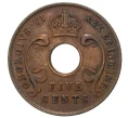 Монета 5 центов 1943 года Британская Восточная Африка (Артикул M2-37783)