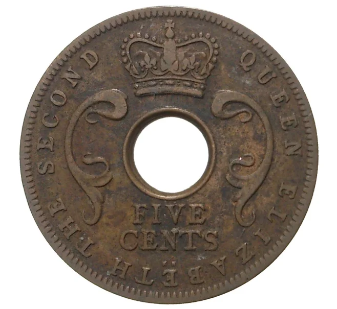 Монета 5 центов 1957 года Британская Восточная Африка (Артикул M2-37784)