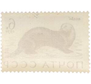 Почтовая марка 6 копеек 1971 года «Фауна морей СССР — Калан» — Фото №2