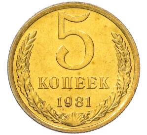 5 копеек 1981 года — Фото №1
