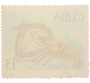 Почтовая марка 13 сентаво 1969 года Куба «Ракообразные — Macrobrachium carcinus» — Фото №2