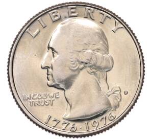 1/4 доллара (25 центов) 1976 года D США «200 лет независимости США» — Фото №2