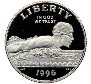 1/2 доллара (50 центов) 1996 года S США «XXVI летние Олимпийские Игры в Атланте 1996 — Плавание» — Фото №1