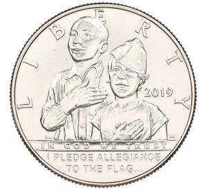 1/2 доллара (50 центов) 2019 года D США «100 лет американскому легиону» — Фото №1