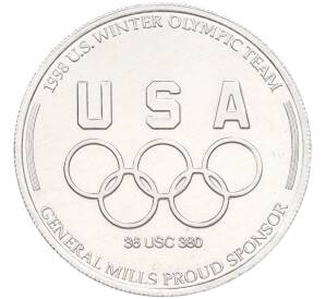 Жетон 1998 года США «Олимпийские игры 1998 года в Нагано — Олимпийская сборная США (Бобслей)» — Фото №1