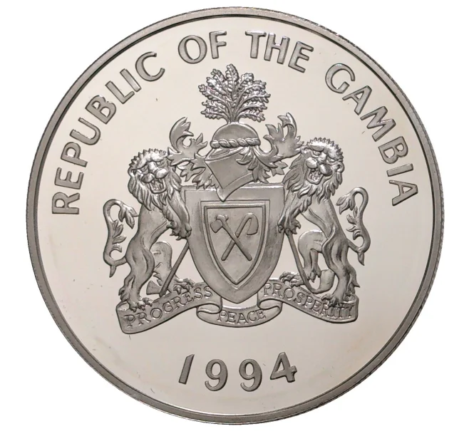 Монета 20 даласи 1994 года Гамбия «XXVI летние Олимпийские Игры в Атланте» (Артикул M2-37897)