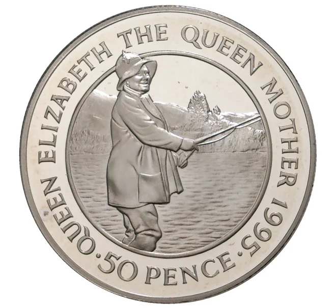Монета 50 пенсов 1995 года Остров Вознесения «95 лет со дня рождения Королевы-матери» (Артикул M2-37920)