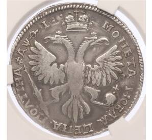 Полтина 1719 года Российская Империя (Петр I) в слабе CPRC (VF details) — Фото №2