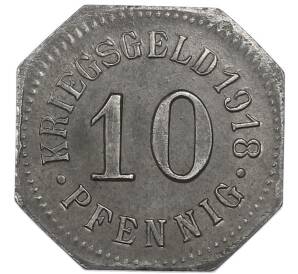 10 пфеннигов 1918 года Германия — город Зигмаринген (Нотгельд) — Фото №2