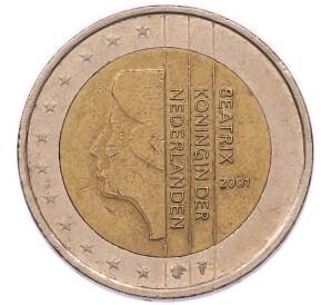 2 евро 2001 года Нидерланды — Фото №1
