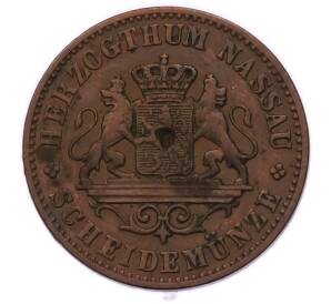 1 крейцер 1862 года Нассау — Фото №2