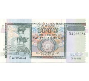 1000 франков 2009 года Бурунди — Фото №1