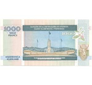1000 франков 2009 года Бурунди — Фото №2