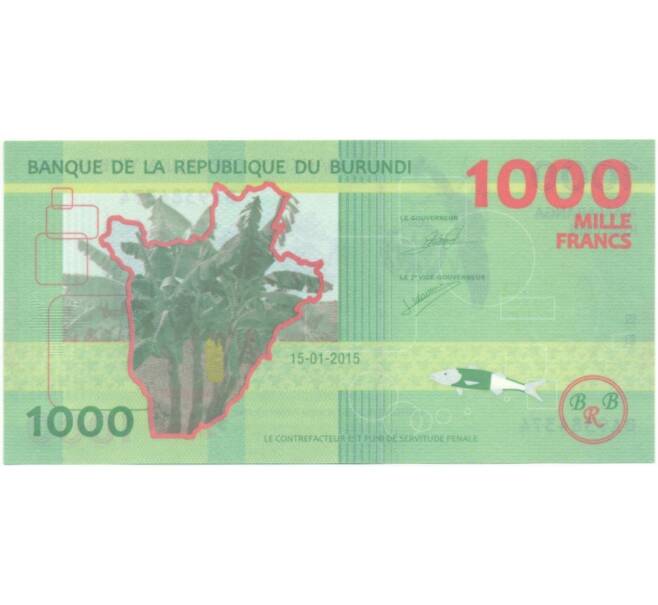 Банкнота 1000 франков 2015 года Бурунди (Артикул: B2-5495) — Фото №2