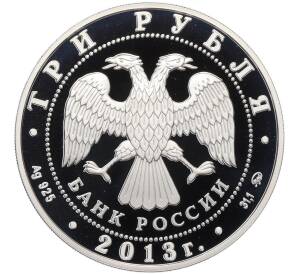 3 рубля 2013 года ММД «350 лет городу Пенза» — Фото №2