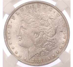 1 доллар 1882 года США — в слабе DNC (MS65) — Фото №1