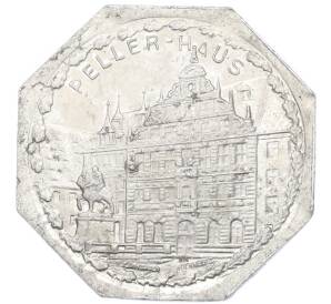 20 пфеннигов 1921 года Германия — город Нюрнберг-Фюрт «Дом Пеллера» (Трамвайный нотгельд) — Фото №1