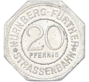 20 пфеннигов 1921 года Германия — город Нюрнберг-Фюрт «Дом Пеллера» (Трамвайный нотгельд) — Фото №2