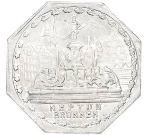 20 пфеннигов 1921 года Германия — город Нюрнберг-Фюрт «Фонтан Нептуна» (Трамвайный нотгельд) — Фото №1