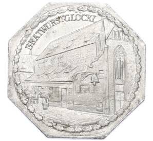 20 пфеннигов 1921 года Германия — город Нюрнберг-Фюрт «Братвурстглёкль» (Трамвайный нотгельд) — Фото №1