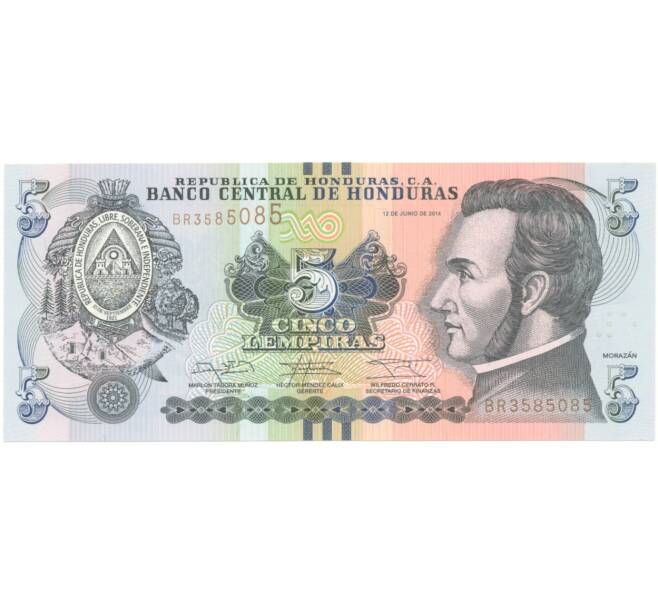 Банкнота 5 лепмир 2014 года Гондурас (Артикул: B2-5574) — Фото №1