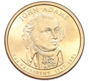 1 доллар 2007 года P США «2-й президент США Джон Адамс» — Фото №1