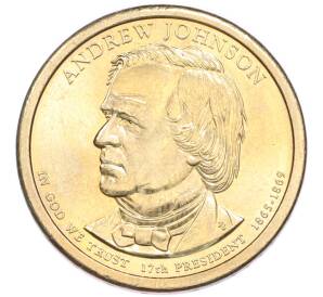 1 доллар 2011 года P США «17-й президент США Эндрю Джонсон» — Фото №1