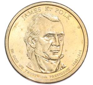 1 доллар 2009 года P США «11-й президент США Джеймс Нокс Полк» — Фото №1