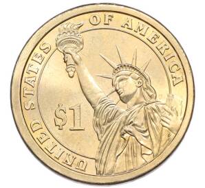 1 доллар 2009 года P США «11-й президент США Джеймс Нокс Полк» — Фото №2