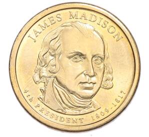 1 доллар 2007 года D США «4-й президент США Джеймс Мэдисон» — Фото №1