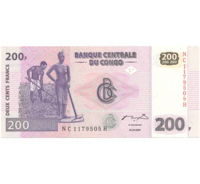 Банкнота 200 франков 2007 года Конго (ДРК) (Артикул: B2-5602) — Фото №1