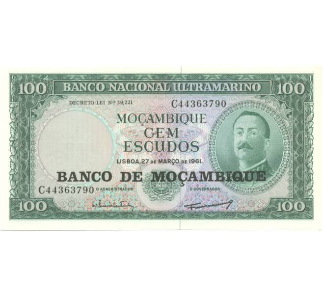 Банкнота 100 эскудо 1961 года Португальский Мозамбик (Артикул: B2-5624) — Фото №1