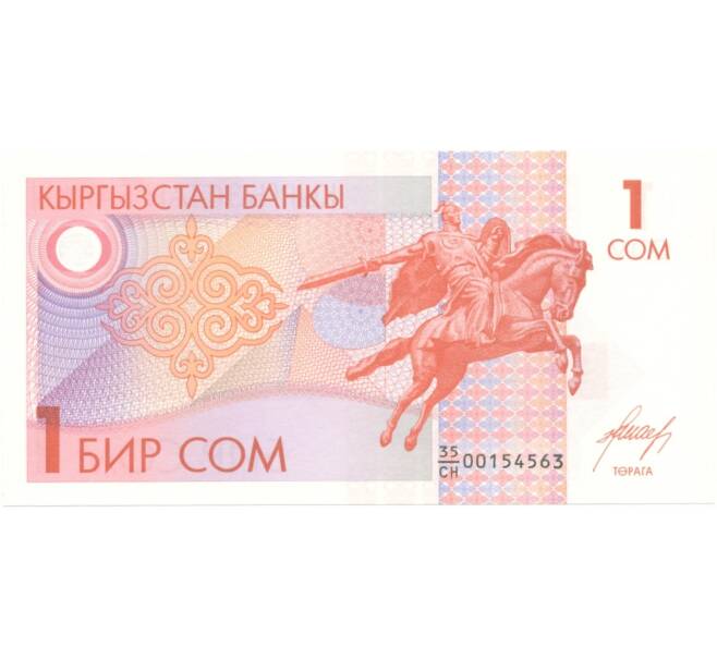Банкнота 1 сом 1993 года Киргизия (Артикул: B2-5629) — Фото №1