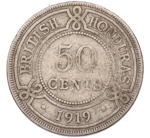 50 центов 1919 года Британский Гондурас — Фото №1