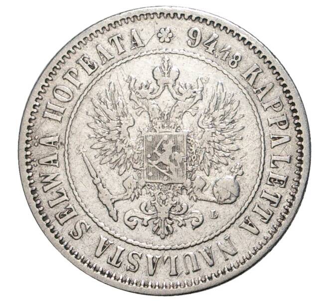 Монета 1 марка 1893 года Русская Финляндия (Артикул M1-34063)