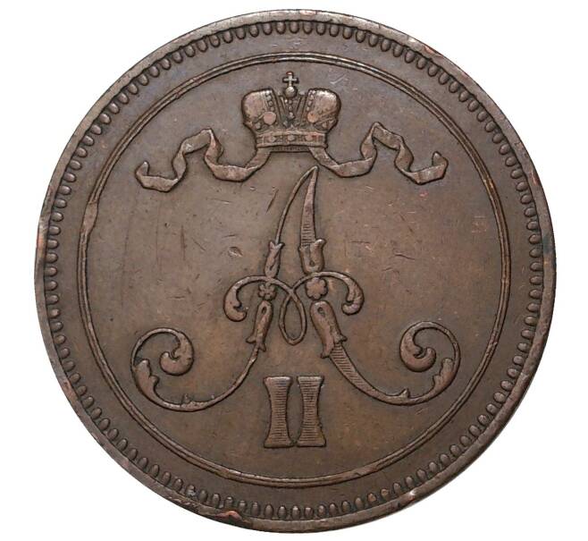 Монета 10 пенни 1867 года Русская Финляндия (Артикул M1-34077)