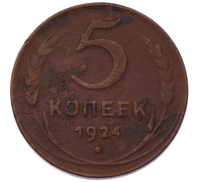 Монета 5 копеек 1924 года (Артикул: M1-69250) — Фото №1