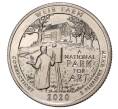 Монета 25 центов (1/4 доллара) 2020 года S США «Национальные парки — №52 Ферма Дж. А. Вейра в Коннектикуте» (Артикул: M2-38085) — Фото №1