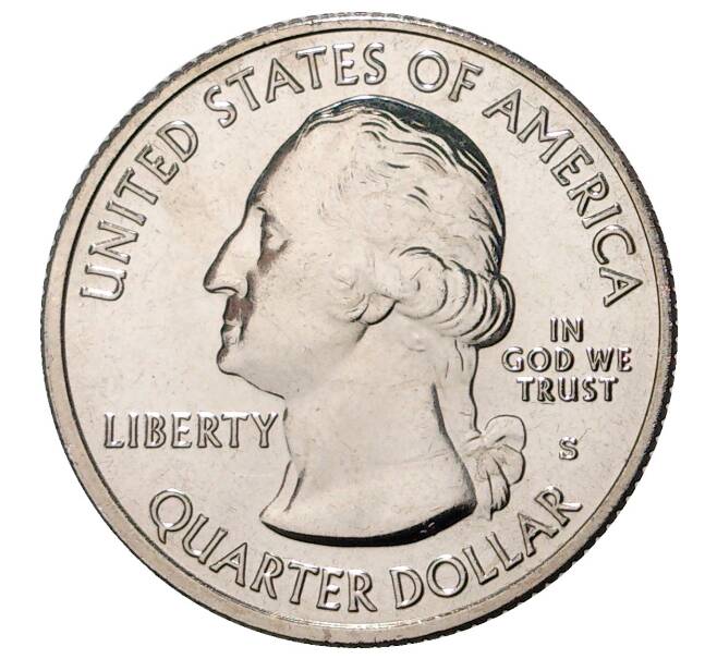Монета 25 центов (1/4 доллара) 2020 года S США «Национальные парки — №52 Ферма Дж. А. Вейра в Коннектикуте» (Артикул: M2-38085) — Фото №2
