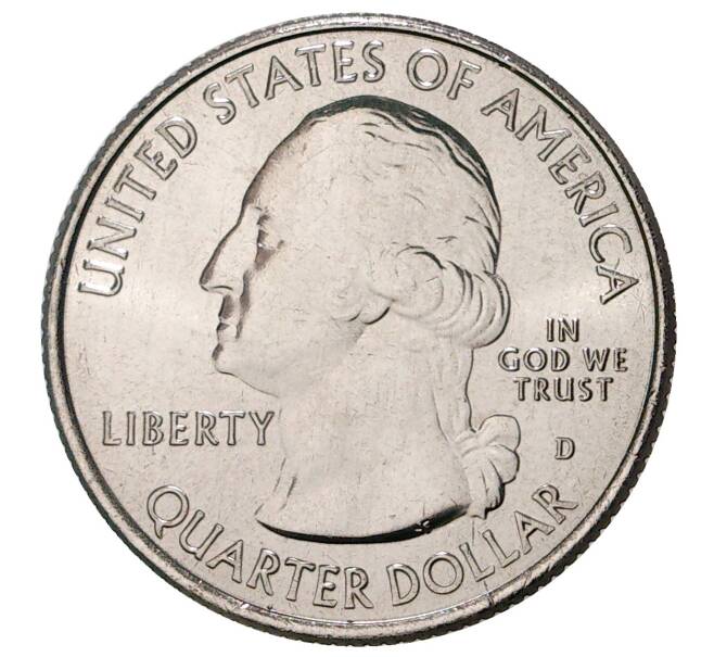 Монета 1/4 доллара (25 центов) 2020 года D США «Национальные парки — №52 Ферма Дж. А. Вейра в Коннектикуте» (Артикул: M2-38086) — Фото №2