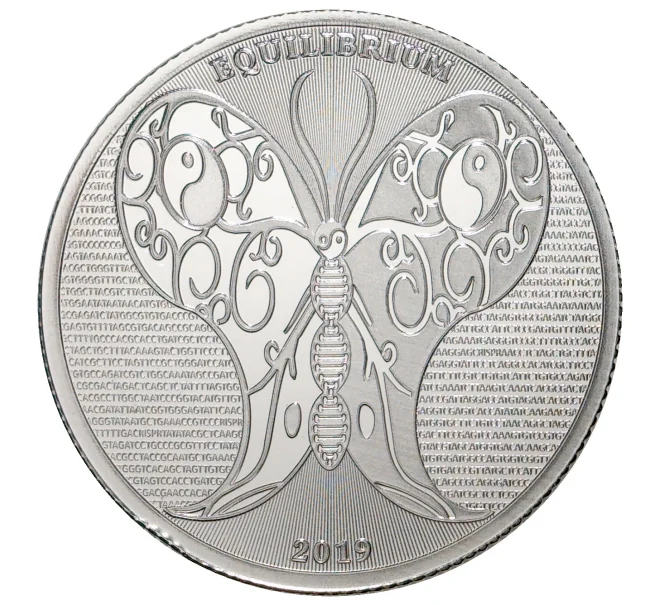 Монета 5 долларов 2019 года Токелау «Бабочка Эквилибриум» (Артикул M2-34362)