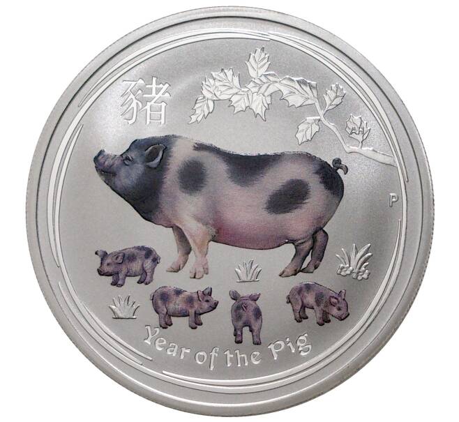 Монета 1 доллар 2019 года Австралия «Год свиньи» (Артикул M2-33433)