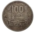 Монета 100 франков 1952 года Алжир (Французский протекторат) (Артикул M2-38216)